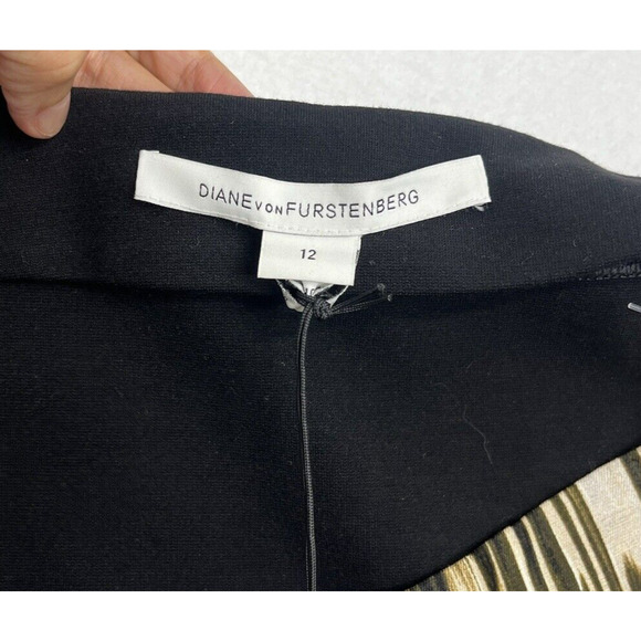 Diane Von Furstenberg DVF Emma Mikado IKAT Silk Wool Blend Skirt Size 12 New - Picture 7 of 10